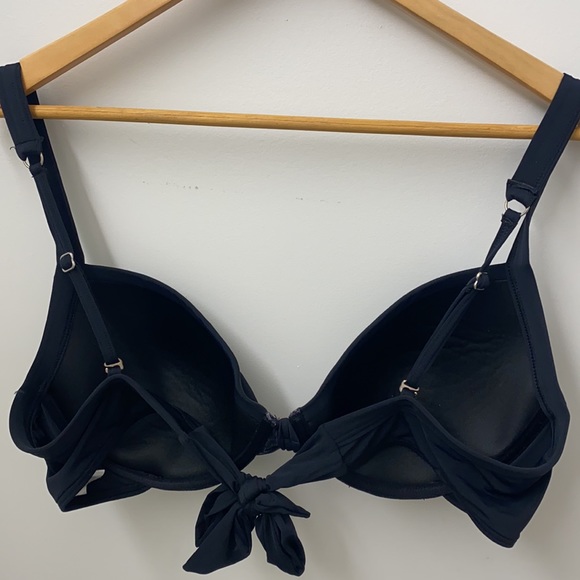 La vie en rose aqua D+ black swim top - Picture 5 of 7